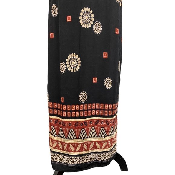 VINTAGE 90s Braemar Patterned Boho Maxi Dress Size S/XS - Picture 9 of 11